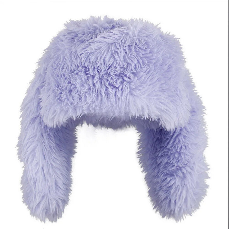 Y2k Trušu ausis Plīša cepures Jauki Meiteņu Ziemas Beanie Pulovers Cepures Sieviešu Lolita Biezinātas Siltas Smieklīgas ballītes Fleece Cepures