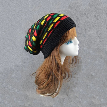Ανδρικό και γυναικείο χειμωνιάτικο πλεκτό καπέλο Thicken Rainbow χρώμα μαντήλι Γυναικείο ζεστό Skullies Beanies Καπάκι φράχτη Καπέλο στοίβας εξωτερικού χώρου