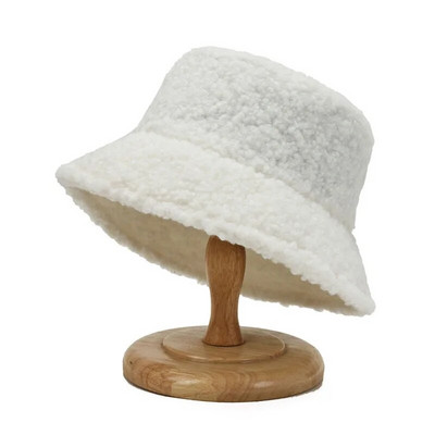 Sieviešu Bucket Hat Plīša Panamas cepures Femme Outdoor Saglabā siltumu Rudens Ziemas Korejas stila Modes Ausu Aizsardzība Zvejnieka cepure