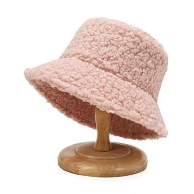 Sieviešu Bucket Hat Plīša Panamas cepures Femme Outdoor Saglabā siltumu Rudens Ziemas Korejas stila Modes Ausu Aizsardzība Zvejnieka cepure