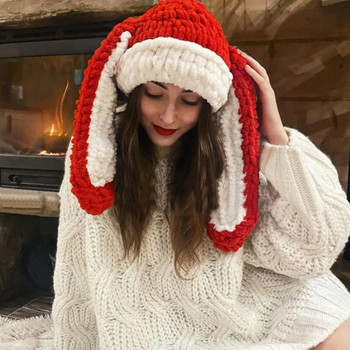 1 τεμ Πλεκτό καπέλο Γυναικείο Ζεστό χειμωνιάτικο μάλλινο καπέλο Χαριτωμένο καπέλο στολής Cosplay για εφήβους ενήλικες γενικού μεγέθους γυναικεία κεφαλή