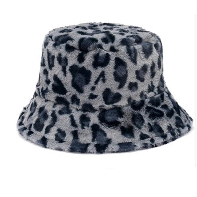 Kohevad soojad ämbrikübarad Naiste Luksuslik Paks Leopardimustriline Naiste Päikesemütsi Sügistalvine Kalamees Panama Igapäevased aksessuaarid