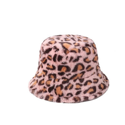 Kohevad soojad ämbrikübarad Naiste Luksuslik Paks Leopardimustriline Naiste Päikesemütsi Sügistalvine Kalamees Panama Igapäevased aksessuaarid