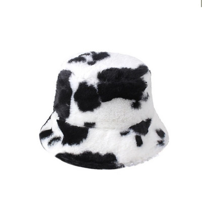 Kohevad soojad ämbrikübarad Naiste Luksuslik Paks Leopardimustriline Naiste Päikesemütsi Sügistalvine Kalamees Panama Igapäevased aksessuaarid