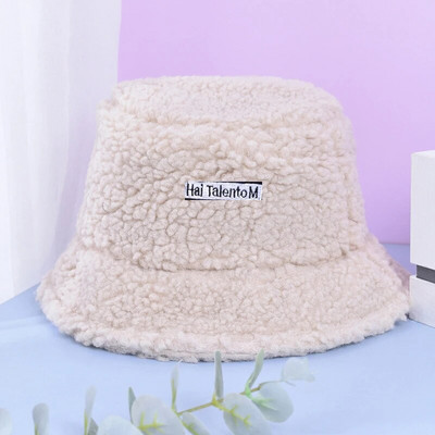 Ziemas plīša silta Panamas zvejnieku cepure sieviešu bieza jēra vilnas kausa cepure dāmām. Cieta, jauka lāča cepure