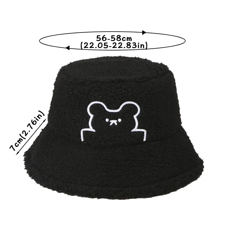 Ziemas plīša silta Panamas zvejnieku cepure sieviešu bieza jēra vilnas kausa cepure dāmām. Cieta, jauka lāča cepure