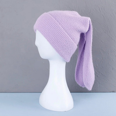 2023. g. jaukas Truša ausis Pupiņas Mīksta Silta Pūkaina Ziemas Cepure Sievietēm Adīta Cepure Skullies Beanies Sieviešu pārsegs Vienkrāsains