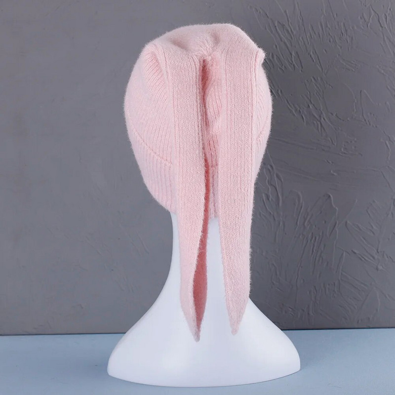 2023. g. jaukas Truša ausis Pupiņas Mīksta Silta Pūkaina Ziemas Cepure Sievietēm Adīta Cepure Skullies Beanies Sieviešu pārsegs Vienkrāsains