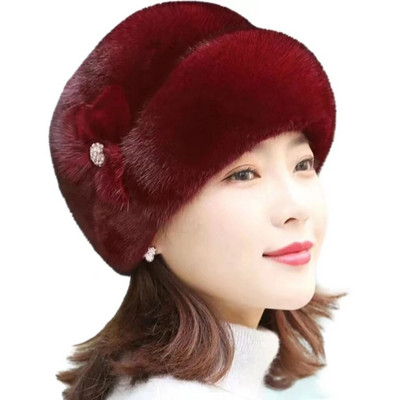 Deblja plišana kapa Nova zimska kapa za žene od umjetnog krzna Zimske kape Šeširi za žene Beanies Jednobojna plišana pahuljasta kapa Ženska