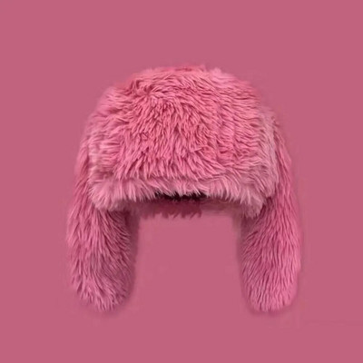 2023. gada kažokādas Vienkrāsains Truša ausis Trikotāžas cepure Niša Dizaina Personība Modes Cepure Vīriešiem Sievietēm Jauki Silti Ziemas Hip-hopa Cepures