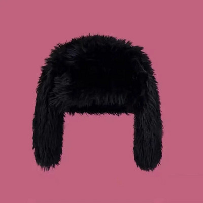 2023. gada kažokādas Vienkrāsains Truša ausis Trikotāžas cepure Niša Dizaina Personība Modes Cepure Vīriešiem Sievietēm Jauki Silti Ziemas Hip-hopa Cepures