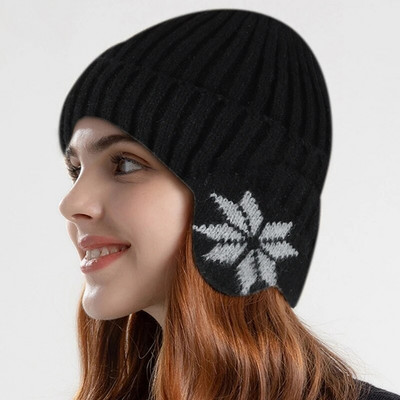 Vīrieši Sievietēm ziemas siltas plīša trikotāžas Benines Snow Fashion Skullies Cepure Unisex Jauna āra aukstumizturīga ausu aizsardzība vilnas vāciņi