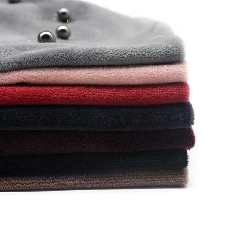 Sieviešu Pērles Beanie Ziemas Samts Mīksts Silts Slouchy Beanies Mode Divslāņu Skullies Beanies Sieviešu cepure ar aplikāciju