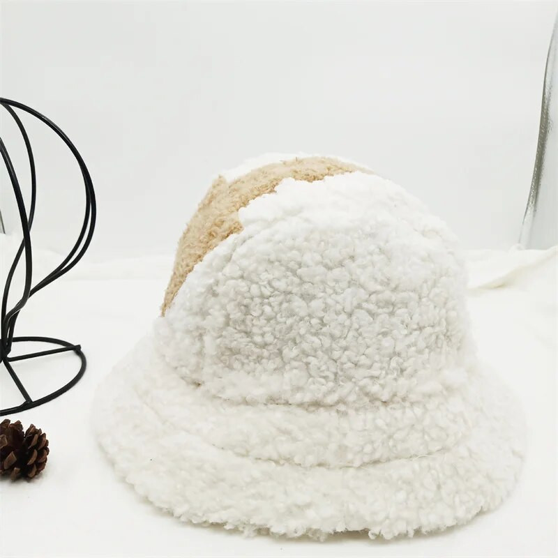 Ziemas Appa mākslīgās kažokādas pūkainas kausa cepures sievietēm āra silta saules cepure Mīksta samtaina pūkaina zvejnieka cepure meitene modes Panama cepure