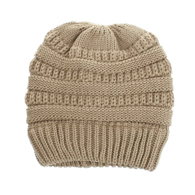 Ziemas sieviešu bumbu cepure Top Hole Cepure sievietēm Meiteņu Cepure Trikotāžas Beanies Cepures Cepures Biezas Sieviešu Sieviešu Skullies Adītas pupiņas