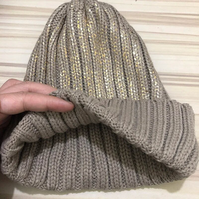 Пролет, есен, зимни шапки за жени, плетена шапка с шапка за момичета, вълнена маркова шапка с блестящи кристали, женски ежедневни шапки