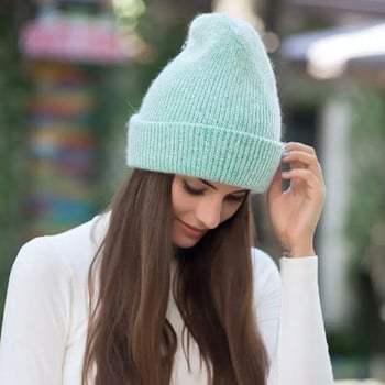 2019 νέα χειμερινά καπέλα υψηλής ποιότητας για γυναίκες κασμίρ φασόλια Ladise πλεκτά μάλλινα κρανία καπέλο Angora Pompom Gorros