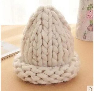 Vienkārša meitene Ikdienišķa Kokvilna Akrils Jauna Mode Sieviešu Ziemas Vilnas Cepures Roku Rupja Trikotāžas Cepure Sievietēm Pupiņas