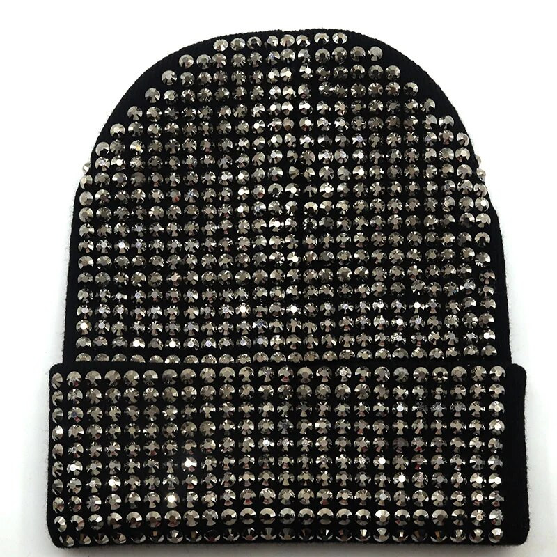 New Diamond Skullies Beanies Мъжка зимна шапка Дамски плетени шапки за Mrs Cap Winter Beanie Hat Gorro Warm Brimless Bonnet lady Cap