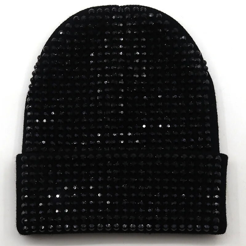 New Diamond Skullies Beanies Мъжка зимна шапка Дамски плетени шапки за Mrs Cap Winter Beanie Hat Gorro Warm Brimless Bonnet lady Cap