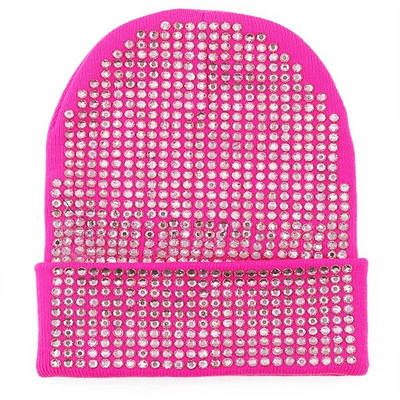 2022. gada jaunas siltas, akrila trikotāžas mākslīgā dimanta cepures rudenī un ziemā sievietēm vīriešiem, kalnu kalnu hiphopa pupiņām