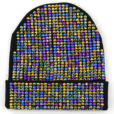 2022. gada jaunas siltas, akrila trikotāžas mākslīgā dimanta cepures rudenī un ziemā sievietēm vīriešiem, kalnu kalnu hiphopa pupiņām