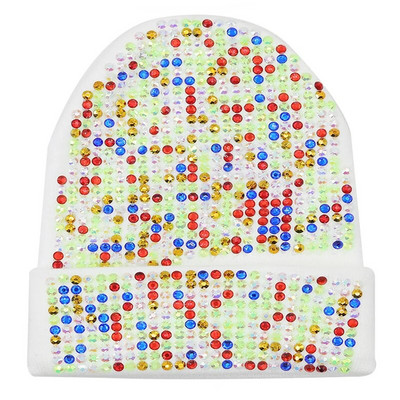 2022. gada jaunas siltas, akrila trikotāžas mākslīgā dimanta cepures rudenī un ziemā sievietēm vīriešiem, kalnu kalnu hiphopa pupiņām