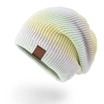 Γυναικεία πλεκτά καπέλο γούνα επένδυση Skullies Beanies κασκόλ Καπέλο Καπέλο Γυναικεία χειμερινή μόδα Πιο ζεστά καπέλα με βαφή γραβάτα για γυναίκες