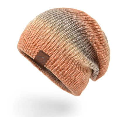 Γυναικεία πλεκτά καπέλο γούνα επένδυση Skullies Beanies κασκόλ Καπέλο Καπέλο Γυναικεία χειμερινή μόδα Πιο ζεστά καπέλα με βαφή γραβάτα για γυναίκες