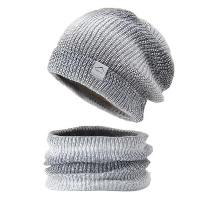 Γυναικεία πλεκτά καπέλο γούνα επένδυση Skullies Beanies κασκόλ Καπέλο Καπέλο Γυναικεία χειμερινή μόδα Πιο ζεστά καπέλα με βαφή γραβάτα για γυναίκες