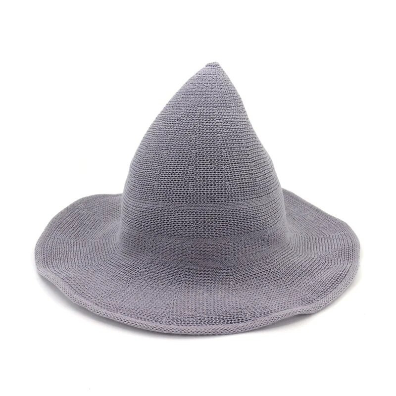 WZCX 2019 uus kudumiskorea versioon, ühevärviline võlur nõiamüts Halloweeni kokkupandav sügistalvise terava mütsiga kalamehemüts