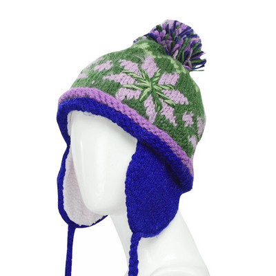 BomHCS 100% käsitööna valmistatud etnilises stiilis heegeldatud mosaiikparkett nokamüts kootud müts naiste talvine soe müts