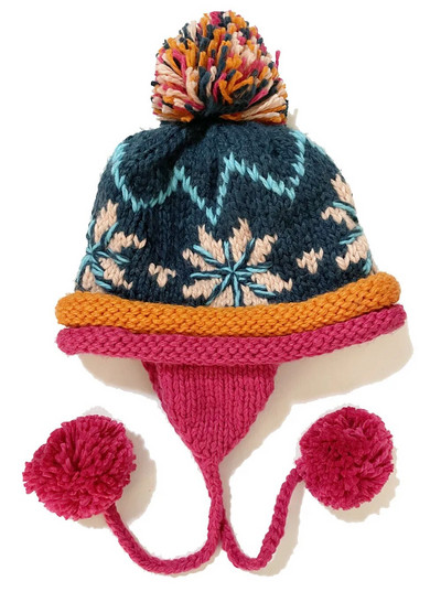 BomHCS 100% käsitööna valmistatud etnilises stiilis heegeldatud mosaiikparkett nokamüts kootud müts naiste talvine soe müts