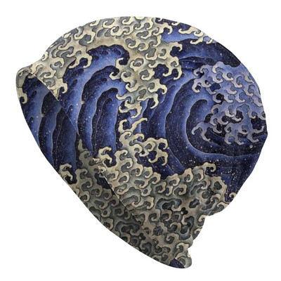 The Great Wave Off Kanagawa Pugs Beanies Caps For Men Women Hip Hop Winter Warm Pleitting Hat Adult Katsushika Hokusai Bonnet Hat