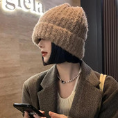 Jaunas sieviešu kpop stila ziemas cepures sieviešu slouchy beanie ikdienas ziemas trikotāžas cepures Streetwear ziemas cepures