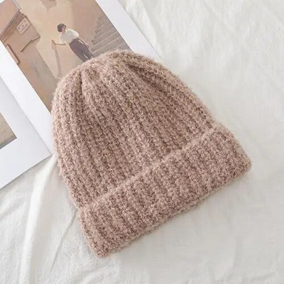 Jaunas sieviešu kpop stila ziemas cepures sieviešu slouchy beanie ikdienas ziemas trikotāžas cepures Streetwear ziemas cepures