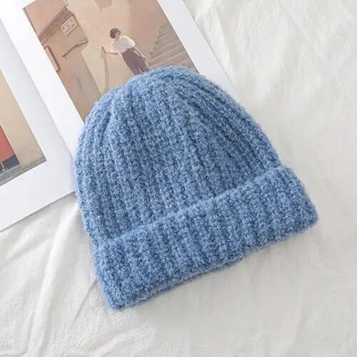 Jaunas sieviešu kpop stila ziemas cepures sieviešu slouchy beanie ikdienas ziemas trikotāžas cepures Streetwear ziemas cepures