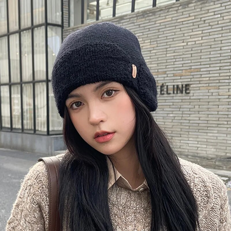 Új uniszex téli kötött sapka fülvédővel Divat sapka Férfi Női Kültéri Fülfülke Klasszikus Melegen tartó sapka