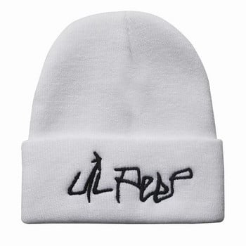 Lil Peep Beanies Πλεκτό καπέλο κεντήματος Χειμερινό φθινόπωρο Καπέλο για πάρτι εξωτερικού χώρου Tide Καπέλα χιπ χοπ με μανσέτες Unisex Γυναικεία δώρα για άνδρες