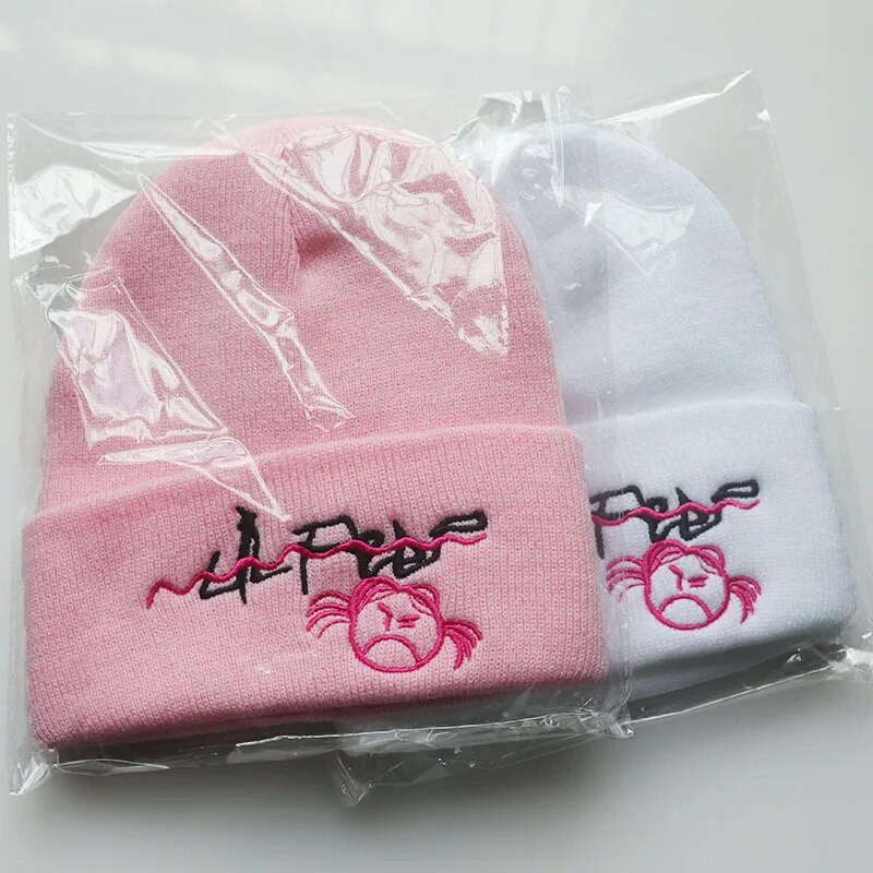 Lil Peep Beanies Kootud Tikandid Müts Talvine Sügis Õues Peo Mütsid Mõõna Hip Hop Mütsid Mansetid Unisex Naistele Meestele Kingitused