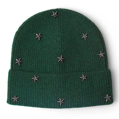 Pentagramma pupiņas Cepures Eleganta sieviešu Unisex silta dāmu rudens ziemas cepure Moderna hiphopa svītraina beanie chapeu sievišķīga cepure
