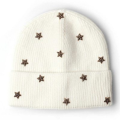 Pentagramma pupiņas Cepures Eleganta sieviešu Unisex silta dāmu rudens ziemas cepure Moderna hiphopa svītraina beanie chapeu sievišķīga cepure