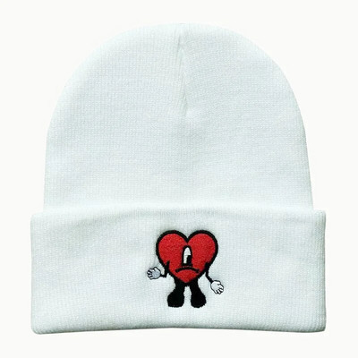Bad Bunny 2022 Beanies Γυναικεία Φθινοπωρινό Χειμώνα Ζεστό Καπέλο Bad Bunny Κέντημα Καπέλα για άνδρες Πλεκτό Μπόνε Unisex
