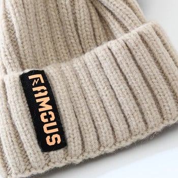 Νέα Πλεκτά Beanies Χειμερινά σκουφάκια για άνδρες Γυναικεία Καπέλο ζεστό μονόχρωμο Μαλακό μάλλινο βελονάκι Unisex Take Cold Cap Beanie