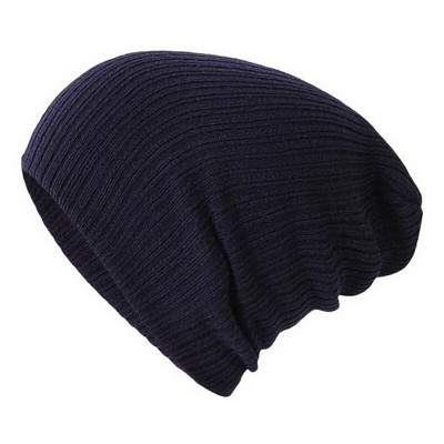 Bonete noi de tricotat Seci de iarnă pentru bărbați, femei, pălărie caldă de culoare solidă, croșetat din lână moale, unisex, pălărie cu șapcă rece.