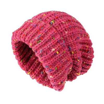 Modernas jauktas krāsas slouchy beanie, klasiska aukstumizturīga silta galvaskausa cepure Bieza trikotāžas cepures pupiņas sievietēm rudens un ziema
