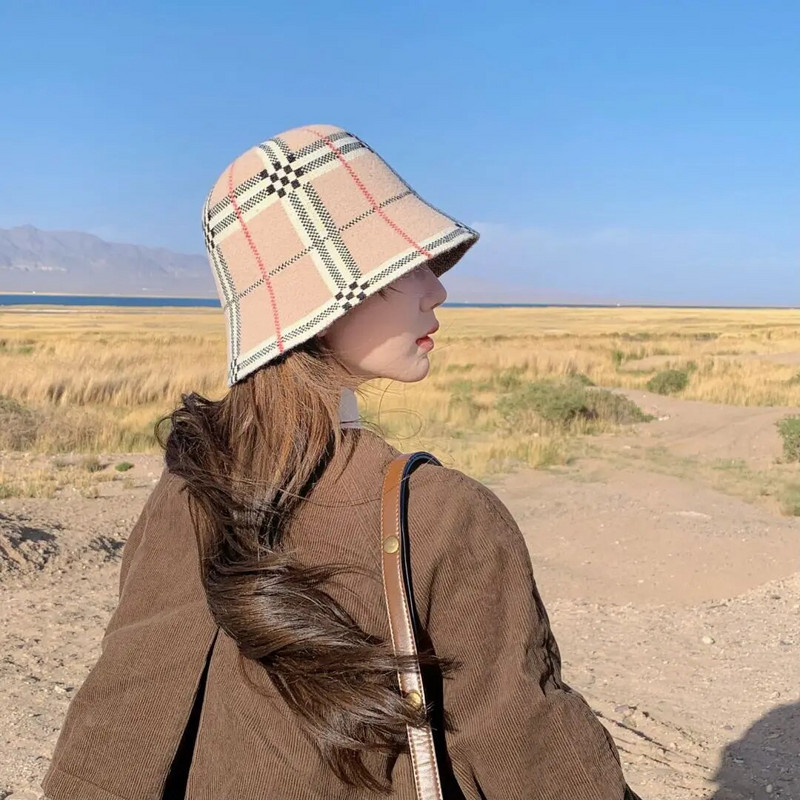 Ziemas jauna luksusa zīmola Bucket cepure sievietēm āra silta samta pleds kašmira vilnas baseina zvejnieka cepure Panama cepures vairumtirdzniecība