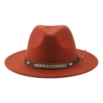 Καουμπόικο Καπέλο Χειμερινά Γυναικεία Καπέλα Καπέλα Γυναικεία Ανδρικά Καπέλα Fedoras Καπέλο Παναμά με τσόχα Western Cowboy Vintage Solid Fedoras Chapeau Femme
