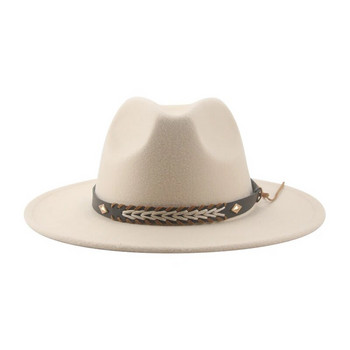 Καουμπόικο Καπέλο Χειμερινά Γυναικεία Καπέλα Καπέλα Γυναικεία Ανδρικά Καπέλα Fedoras Καπέλο Παναμά με τσόχα Western Cowboy Vintage Solid Fedoras Chapeau Femme