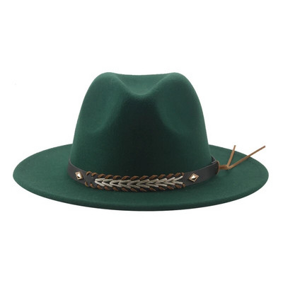 Kauboikübar naiste talvemütsid Naiste mütsid Meeste mütsid Fedoras Vilditud Panama Müts Western Cowboy Vintage Solid Fedoras Chapeau Femme